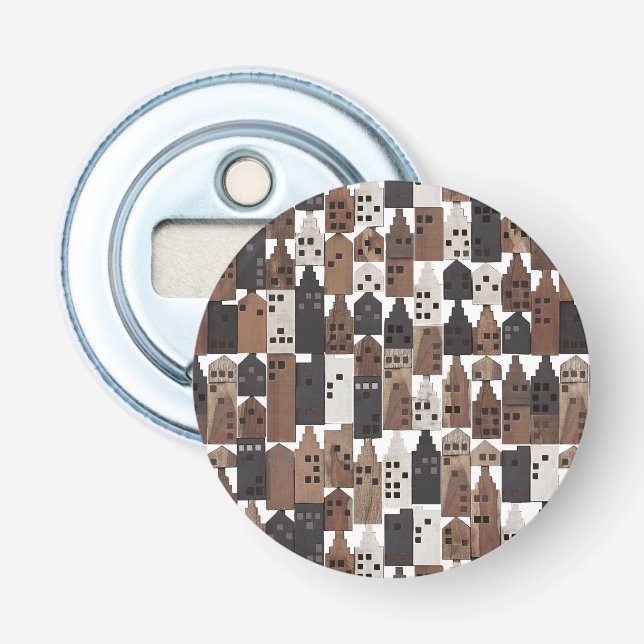 Décapsuleur Ouverture de bouteille du village de bois (Devant)