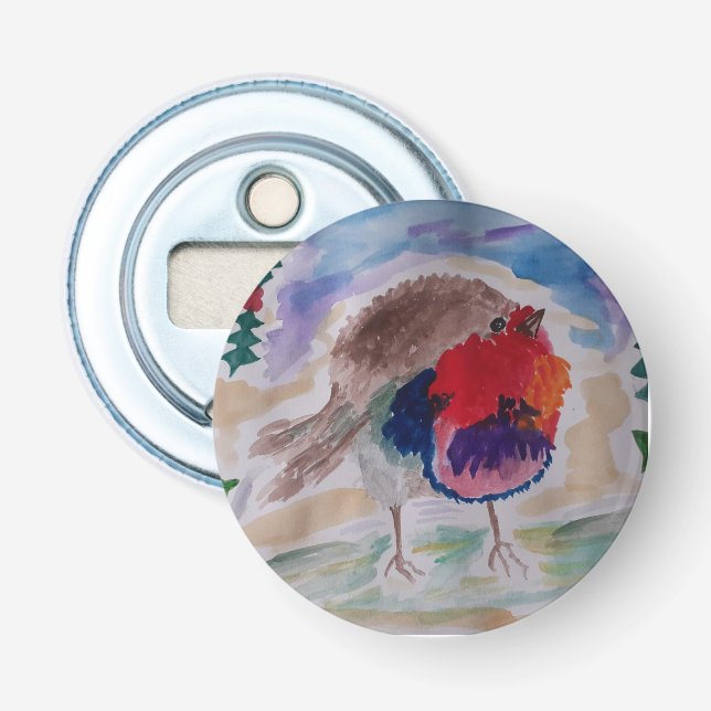 Décapsuleur Ouverture de bouteille Robin de Noël (Devant)