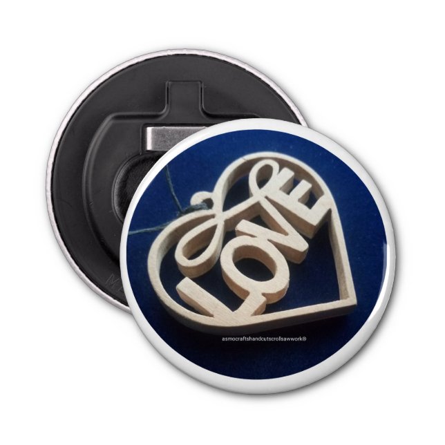 Décapsuleur Ouverture de bouteille ronde AMOUR (Devant)