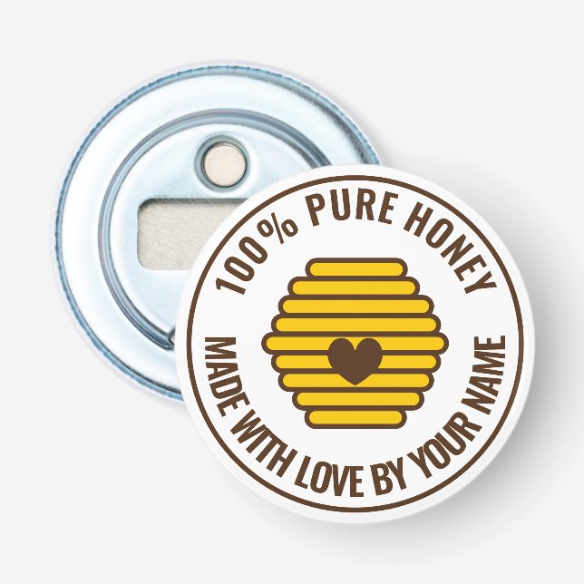 Décapsuleur Ouverture de dessin de nid d'abeille pour apiculte (Devant)