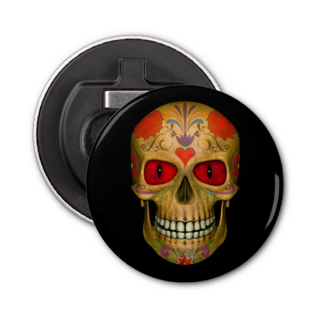 Décapsuleur Ouvertures de bouteilles magnétiques à crâne de su (Devant)