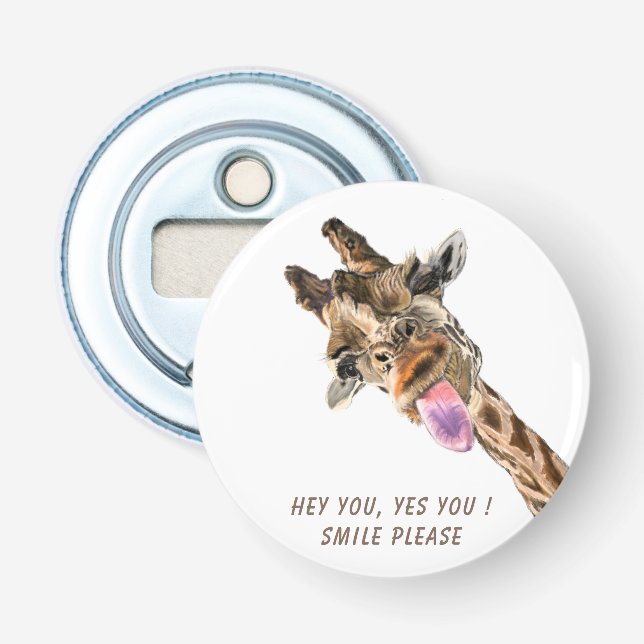 Décapsuleur Ouvrage de bouteille amusant avec Giraffe Joueuse  (Devant)