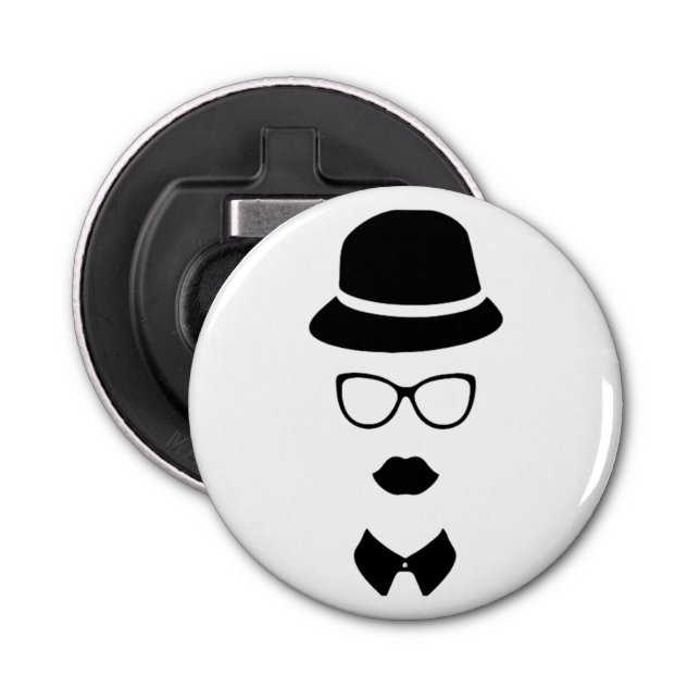 Décapsuleur Ouvreur de bouteille de visage de hippie (Devant)