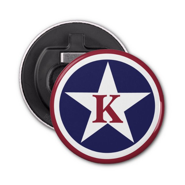 Décapsuleur Ouvreur de bouteille personnalisé de monogramme (Devant)