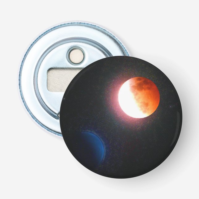 Décapsuleur Ouvreur de bouteille superbe de bouton de la lune (Devant)
