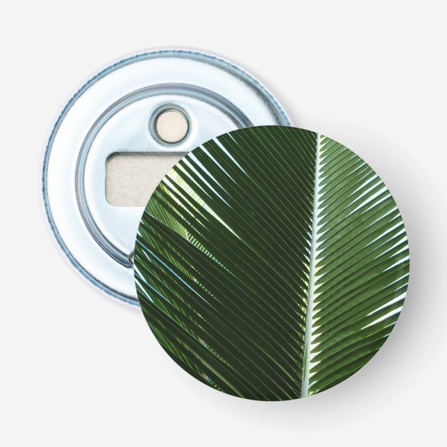 Décapsuleur Overlapping Palm Fronds Tropical Green Abstract (Devant)