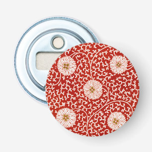 Décapsuleur Owen Jones Ornement Chinois Fleurs Rouges et Blanc