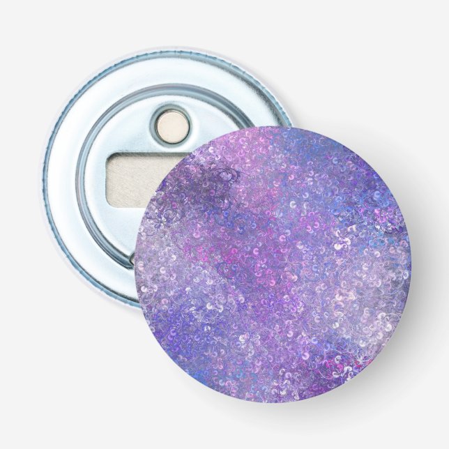 Décapsuleur Paillettes roses et violettes brillantes  (Devant)