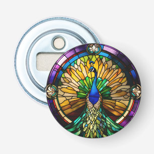 Décapsuleur Paon en verre coloré