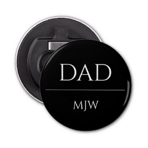 Décapsuleur Papa A Établi Des Initiales Noires Simple