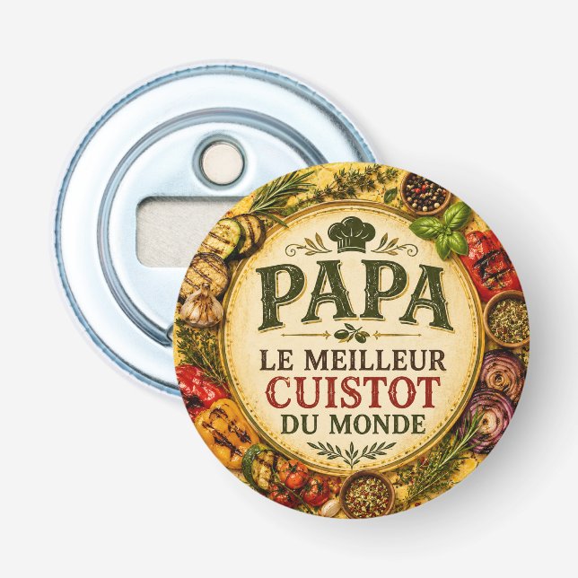 Décapsuleur Papa Le Meilleur Cuistot du Monde (Devant)