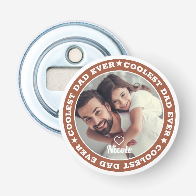 Décapsuleur Papa le plus cool Cadeau personnalisé moderne avec (Devant)