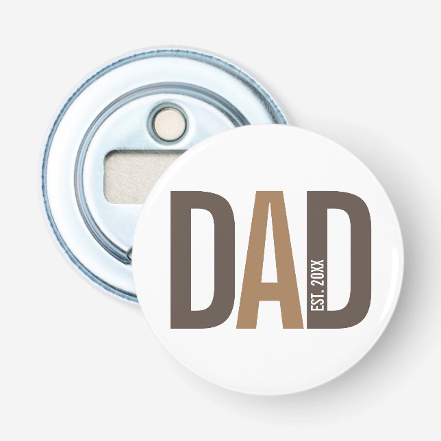 Décapsuleur Papa personnalisé Brown moderne établi (Devant)