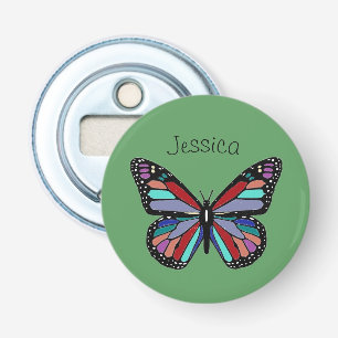 Décapsuleur Papillon artistique personnalisé à motif orné vert