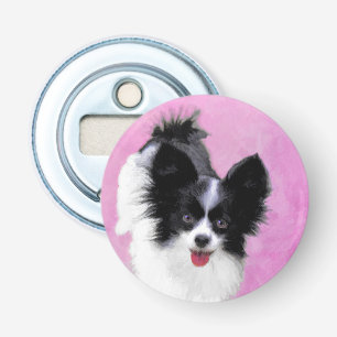 Décapsuleur Papillon (blanc et noir) Peinture - Chien Art