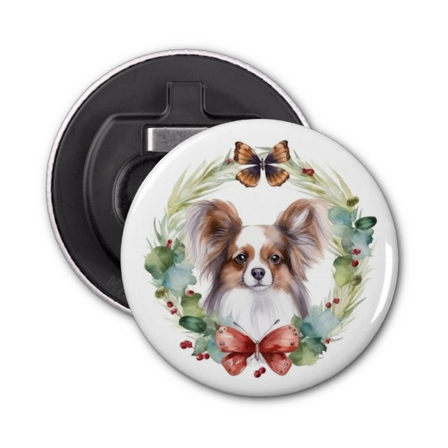 Décapsuleur Papillon Christmas Wreath Festive Pup (Devant)