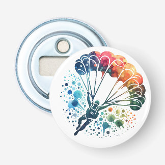 Décapsuleur Parachutiste aquarelle coloré