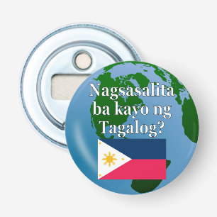 Décapsuleur Parlez-vous le tagalog ? en tagalog. Drapeau et gl