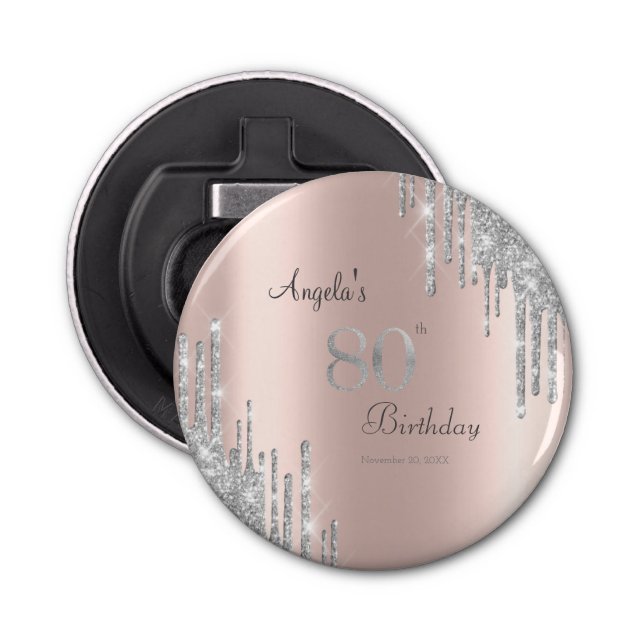 Décapsuleur Parties scintillant en argent Rose Gold 80e (Devant)