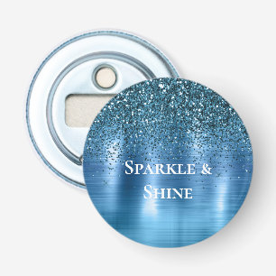 Décapsuleur Parties scintillant métallique bleu Aqua