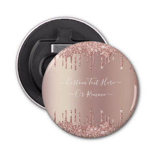 Décapsuleur Parties scintillant rose Gold Blush Éclats Texte p