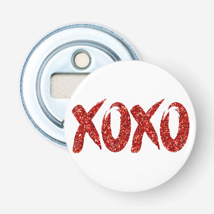 Décapsuleur Parties scintillant rouge XOXO Glam Brushstroke