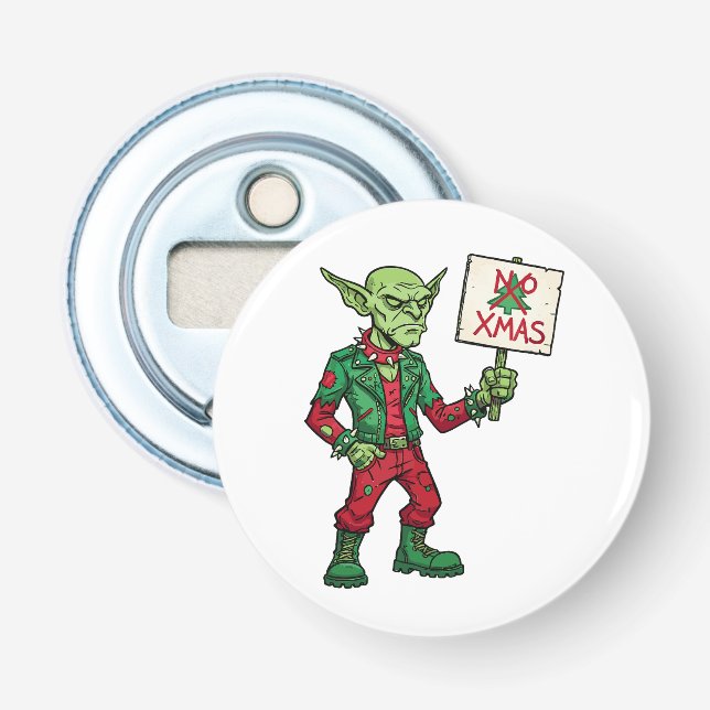 Décapsuleur Pas de Noël – Style d'alien rebelle (Devant)