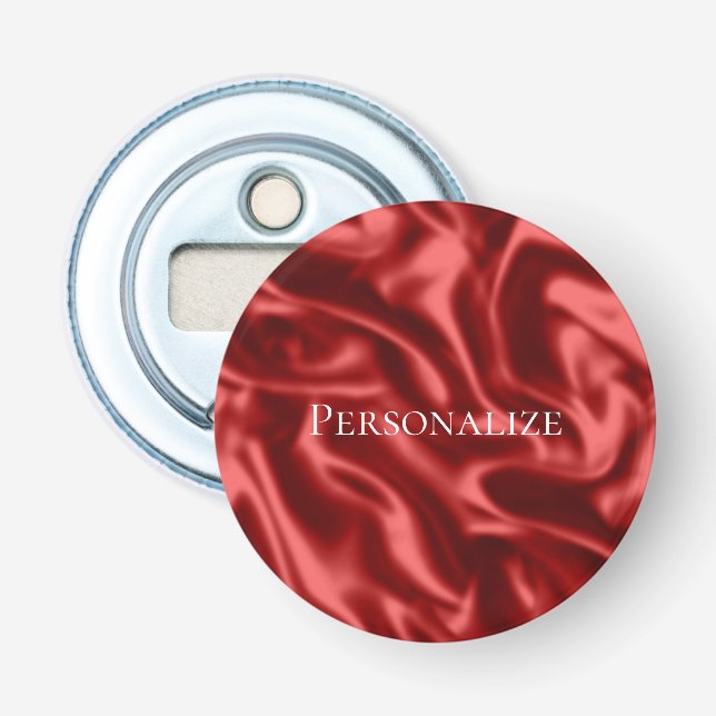 Décapsuleur Passion Rouge Romantique Faux Satin (Devant)