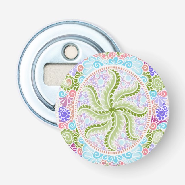 Décapsuleur Pastel Nature Mandala Art (Devant)