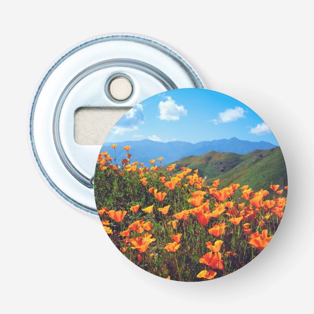 Décapsuleur Pavots de Californie couvrant un flanc de colline (Devant)