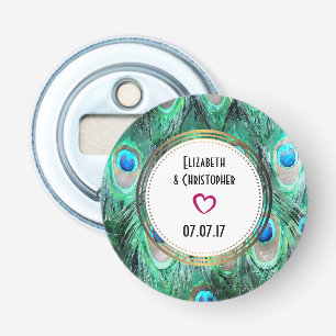 Décapsuleur Peacock Exotique Plumes Mariage Faveur