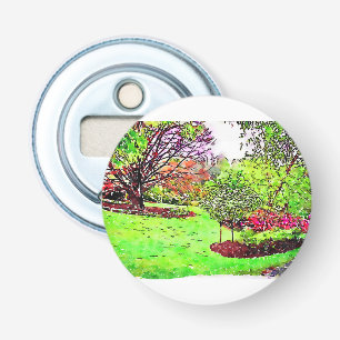 Décapsuleur Peinture aquarelle d'un jardin luxuriant