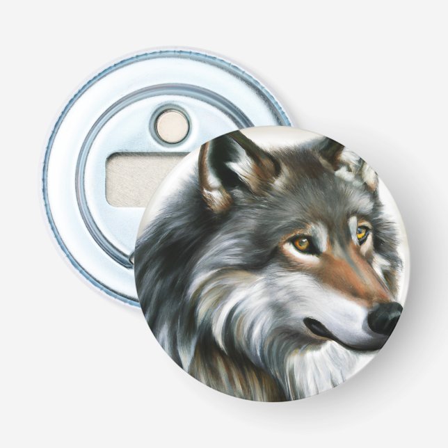 Décapsuleur Peinture de loup (Devant)