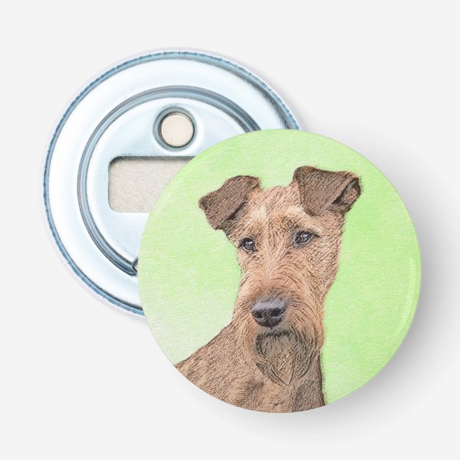Décapsuleur Peinture de Terrier Irlandais - Art Original de Ch (Devant)