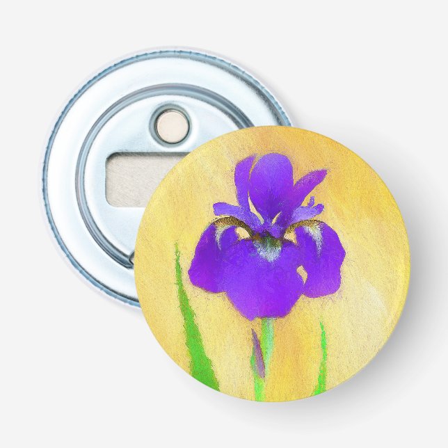 Décapsuleur Peinture Iris à pois pourpre - Chien original mign (Devant)