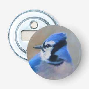 Décapsuleur Peinture Jay Bleu - Art Oiseau Original
