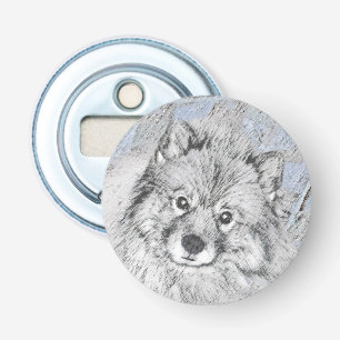 Décapsuleur Peinture Keeshond Beth - Joli art original chien