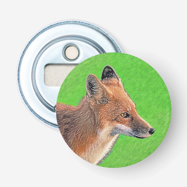Décapsuleur Peinture Red Fox - Art original de la faune (Devant)