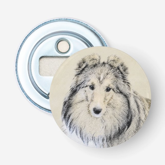 Décapsuleur Peinture Shetland Sheepdog - Jolie art original ch (Devant)