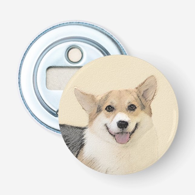 Décapsuleur Pembroke Welsh Corgi Peinture - Art Chien original (Devant)