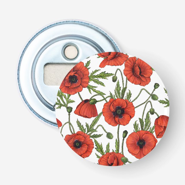 Décapsuleur Pépites, rouge et vert sur blanc (Devant)