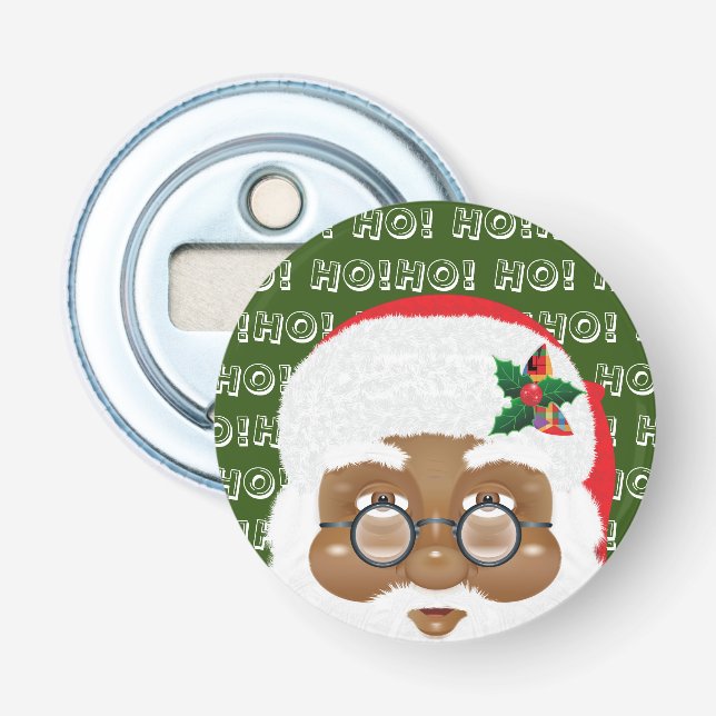 Décapsuleur Père Noël afro-américain Vacances de Noël (Devant)
