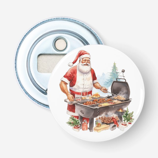Décapsuleur Père Noël au Grill à Noël (Devant)