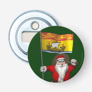 Décapsuleur Père Noël Avec Drapeau Du Nouveau-Brunswick CDN