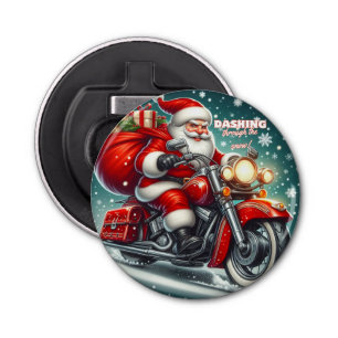 Décapsuleur Père Noël en moto