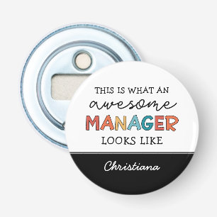 Décapsuleur Personnalisé Retro Awesome Manager Drôle
