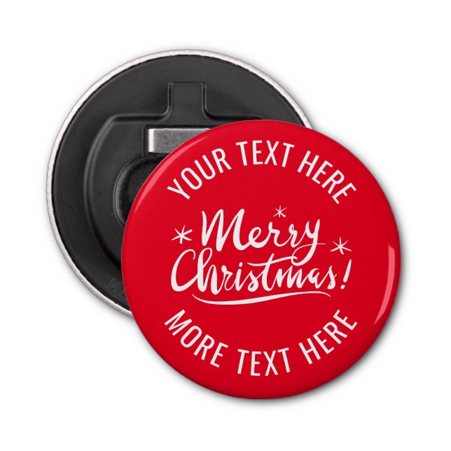 Décapsuleur Petit commerce cadeau de Noël bière magnétique (Devant)