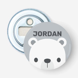 Décapsuleur Petit ours polaire mignon avec nom personnalisé