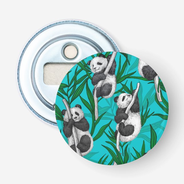 Décapsuleur Petits panda turquoise (Devant)