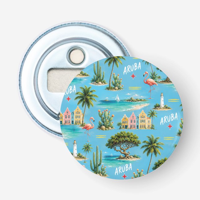Décapsuleur Phare de l'île caraïbe d'Aruba voyage souvenir (Devant)